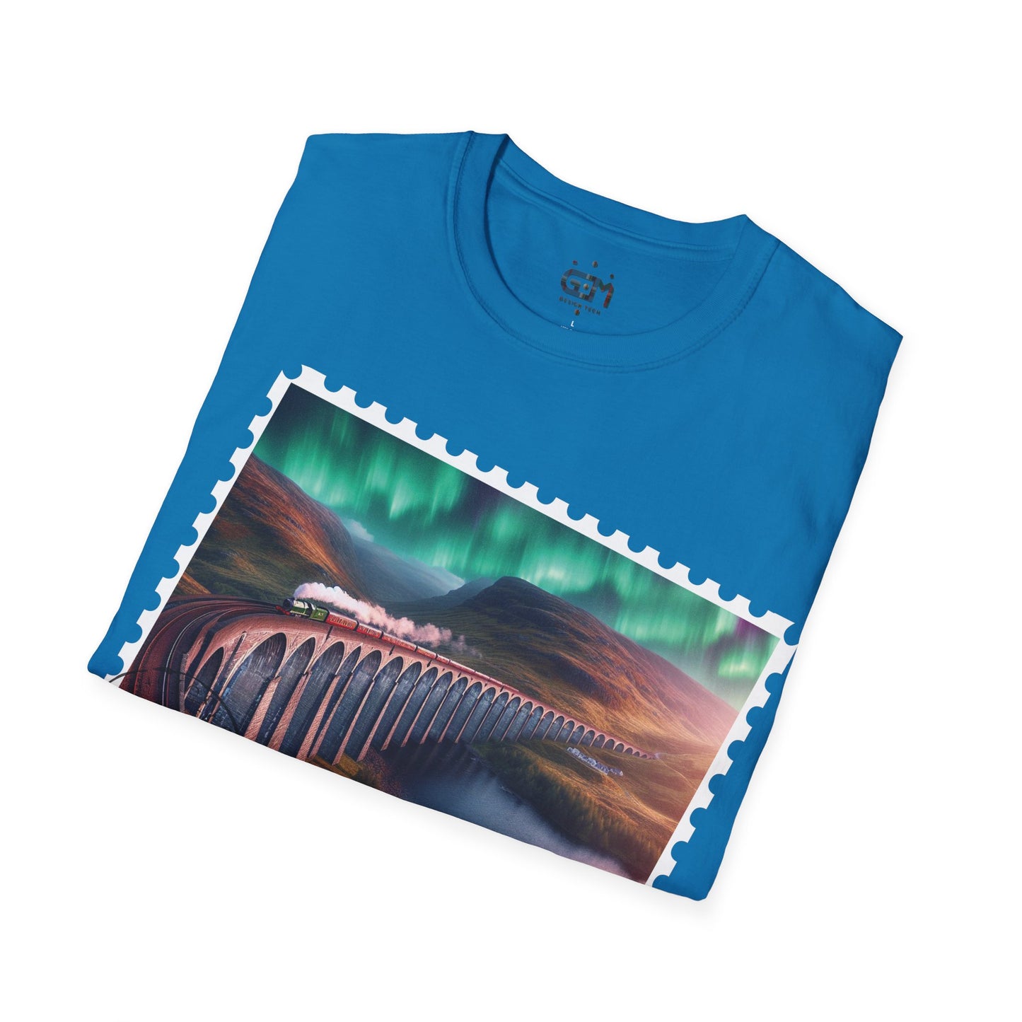 Postcard Glenfinnan Viaduct Art Softstyle T-Shirt, Unisex Tee, Scotland Shirt, Various Colours