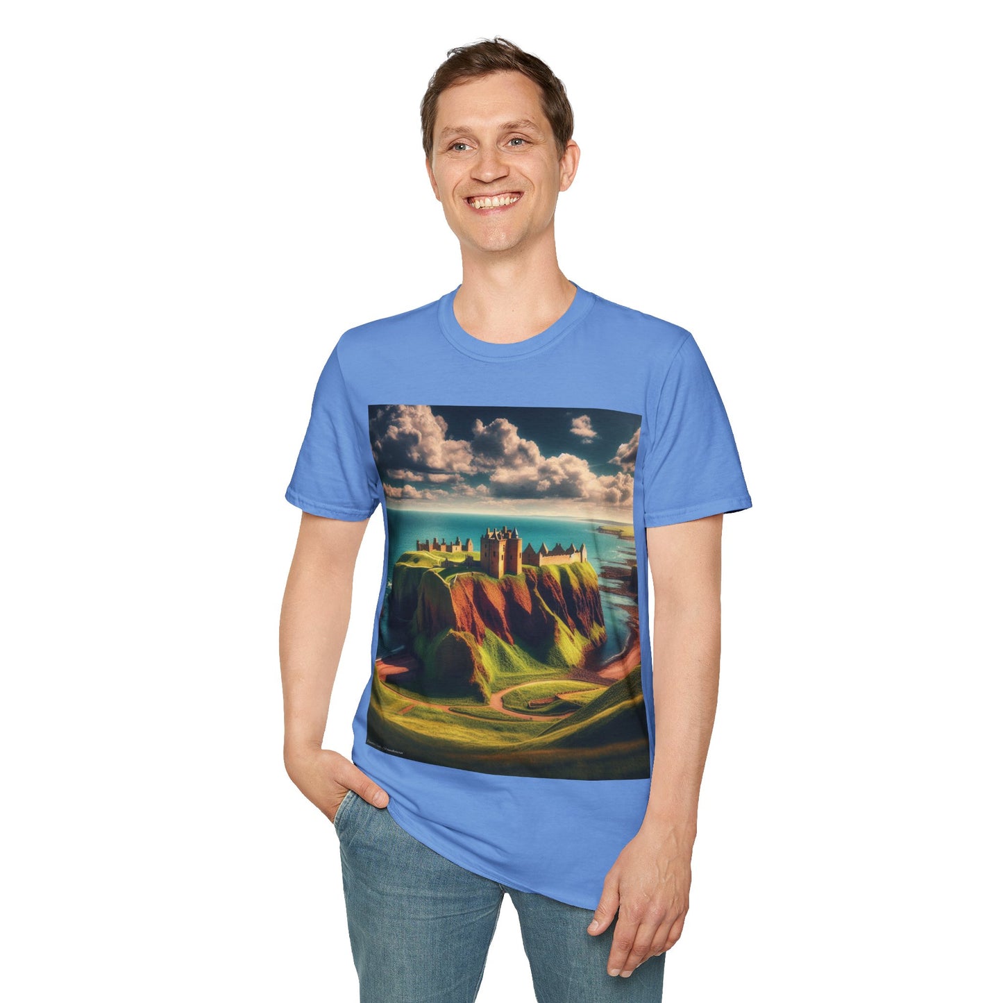 Dunnottar Castle - Stonehaven Softstyle T-Shirt, Unisex Tee, Scottish Landmarks, Various Colours