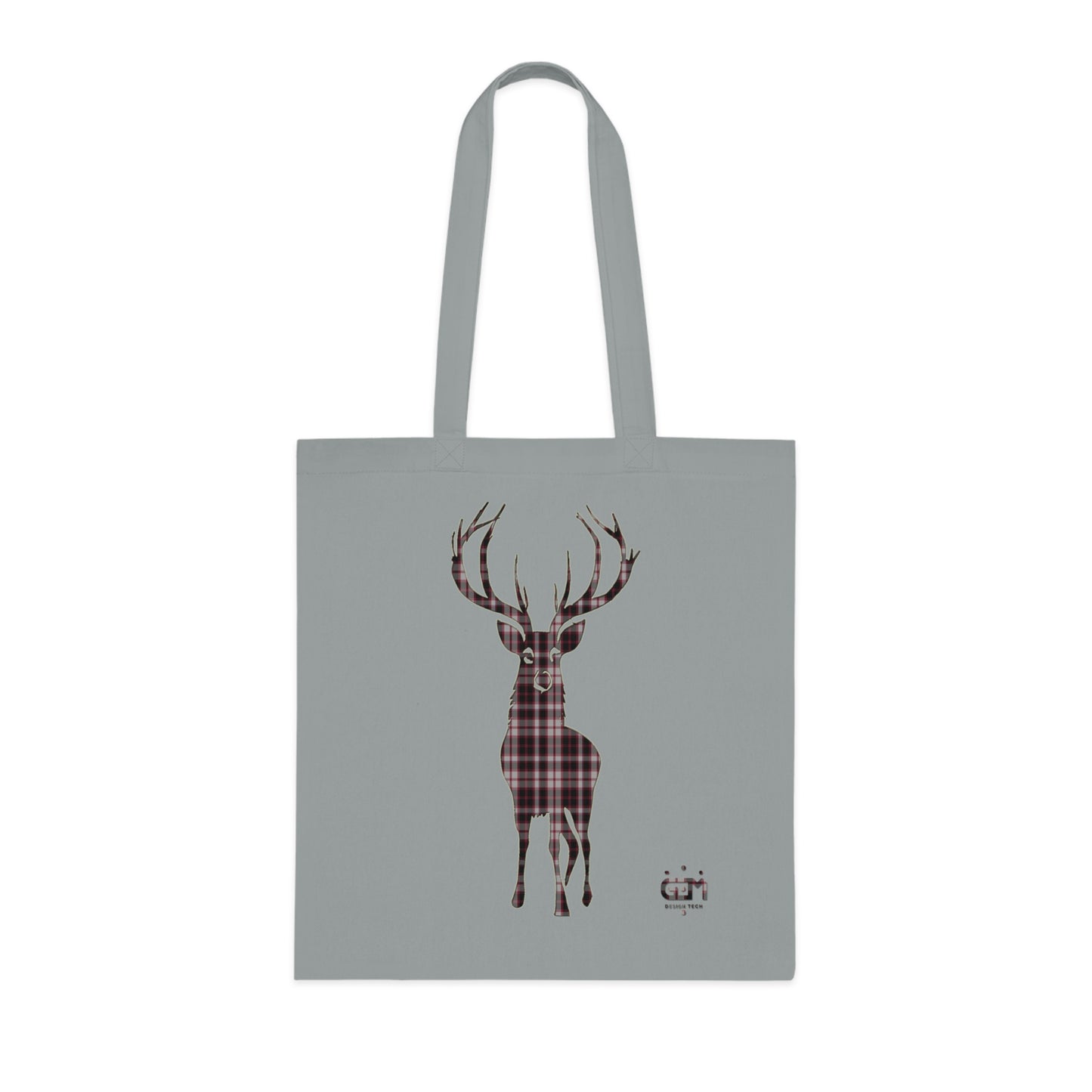 Reversible Scotland Tartan Stag Cotton Tote Bag - MacPherson Tartan