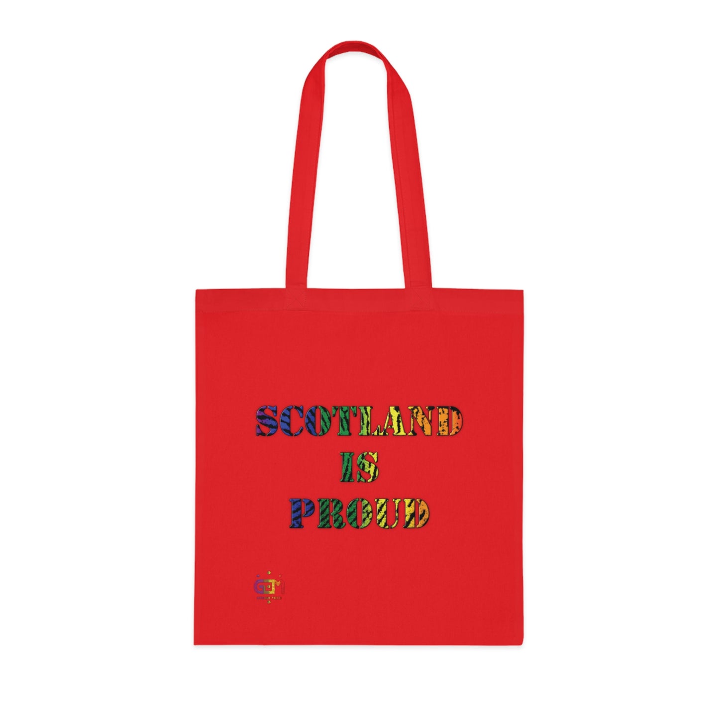 Scotland Pride Fingerprint Map Cotton Tote Bag