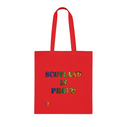 Scotland Pride Fingerprint Map Cotton Tote Bag