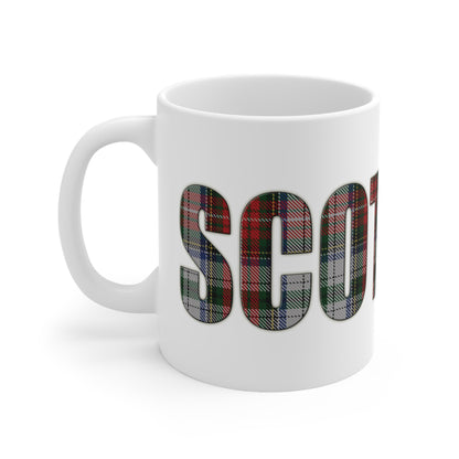 Scotland Tartan Mug - Stewart, Coffee Cup, Tea Cup, Scotland, White