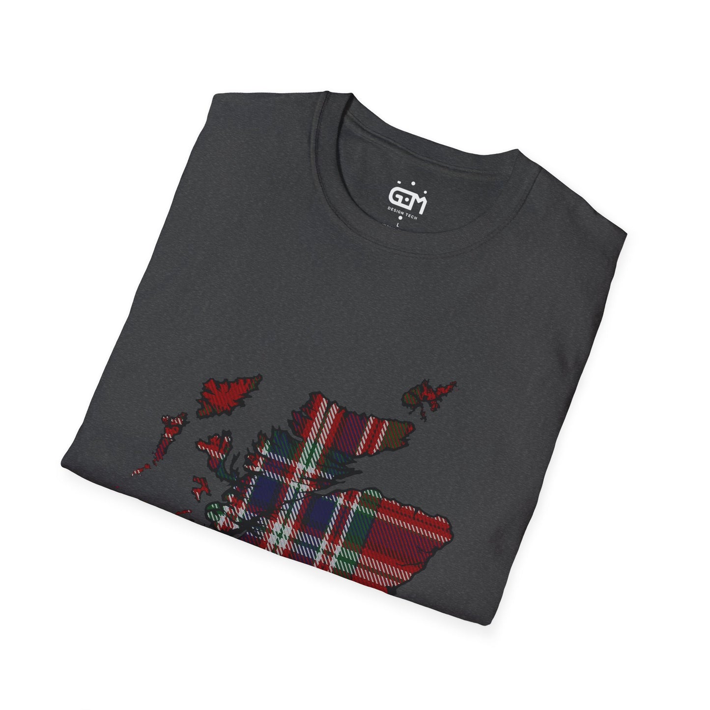 Scotland Tartan Map Softstyle Unisex T-Shirt - MacFarlane Tartan Tee