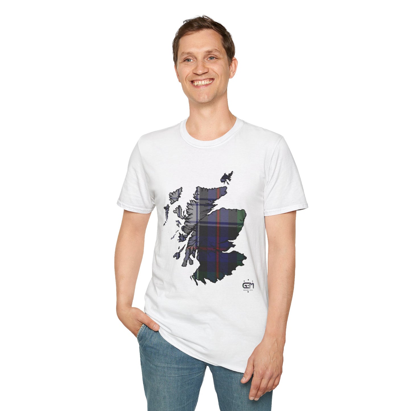 Tartan Ecosse Carte Softstyle T-Shirt Unisexe - Argyle Dress Tartan Tee 