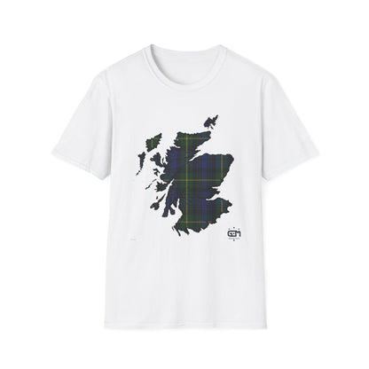 Tartan Ecosse Carte Softstyle T-Shirt Unisexe - Gordon Tartan Tee 