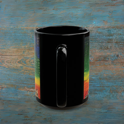 Edinburgh Castle Pride Rain Sky Photo Mug, Black