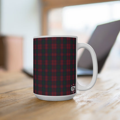 Tartan Mug - Lindsay Tartan, Scottish, Various Sizes