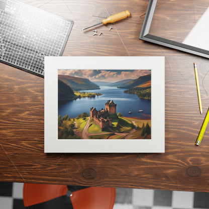 Urquhart Castle Fine Art Print, Scotland Art, Paper Frame, Various Sizes, Horizontal