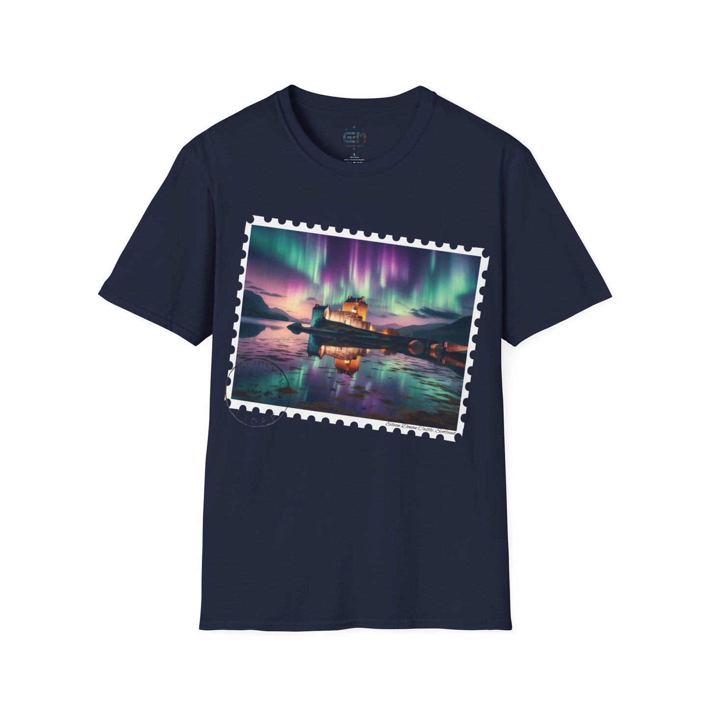 Postcard Eilean Donan Castle Art Softstyle T-Shirt, Unisex Tee, Scotland Shirt, Various Colours