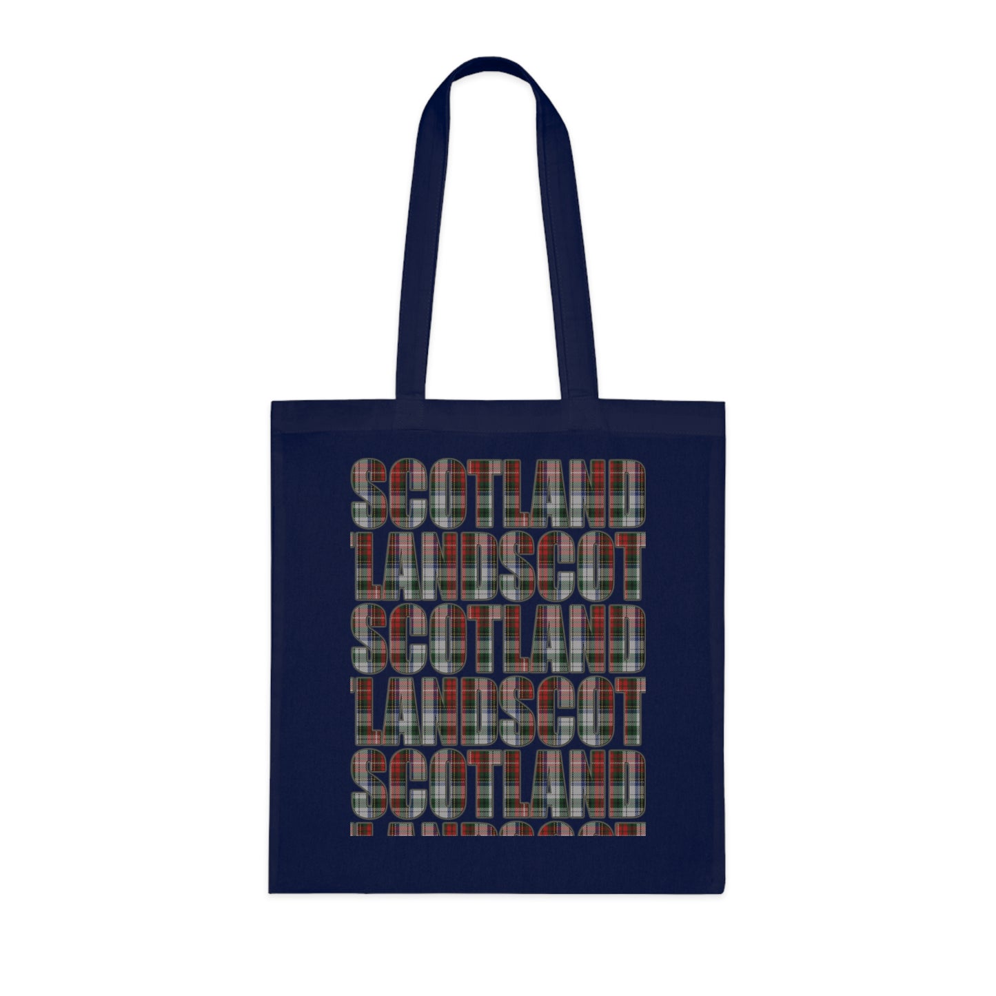 Reversible Scotland Tartan Map Cotton Tote Bag - Stewart Tartan