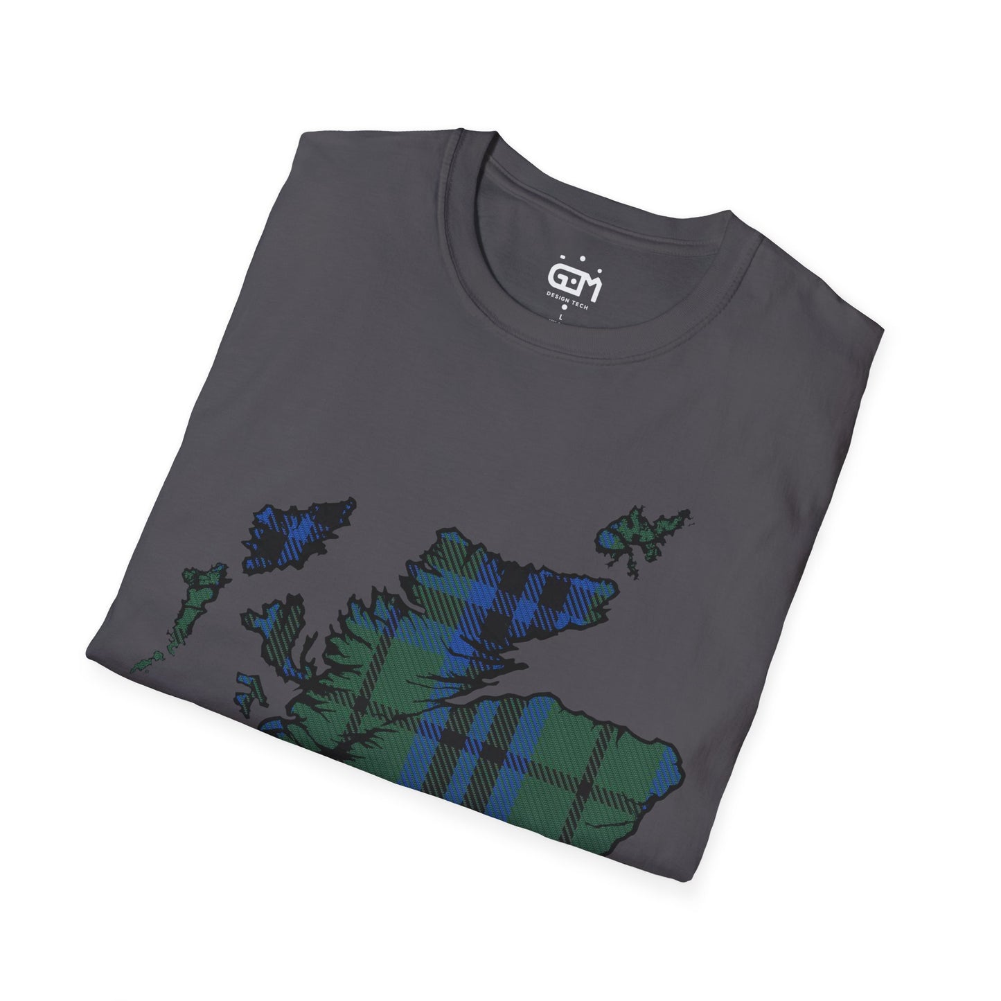 Scotland Tartan Map Softstyle Unisex T-Shirt, Keith Tartan, Various Colours