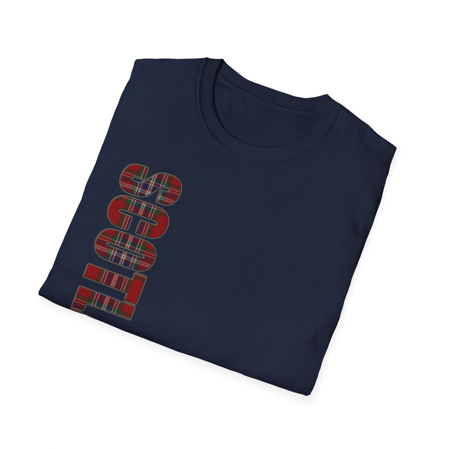 Tartan Scotland Lettering Softstyle Unisex T-Shirt, MacFarlane Tartan Tee