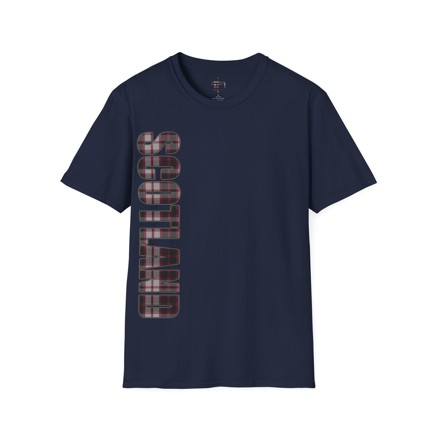 Scotland Lettering MacPherson Tartan Softstyle T-Shirt, Unisex Tee, Various Colours