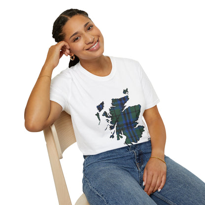 Tartan Scotland Map Softstyle Unisex T-Shirt - Keith Tartan Tee