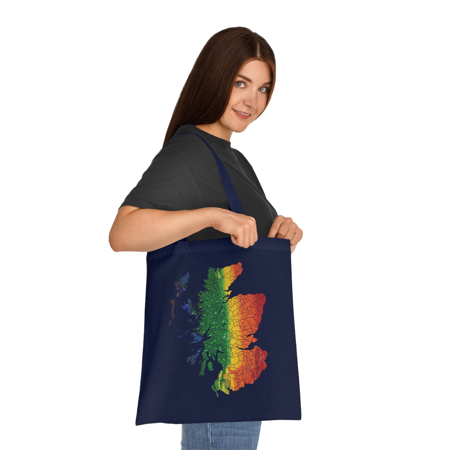 Scotland Pride Rain Clan Map Cotton Tote Bag