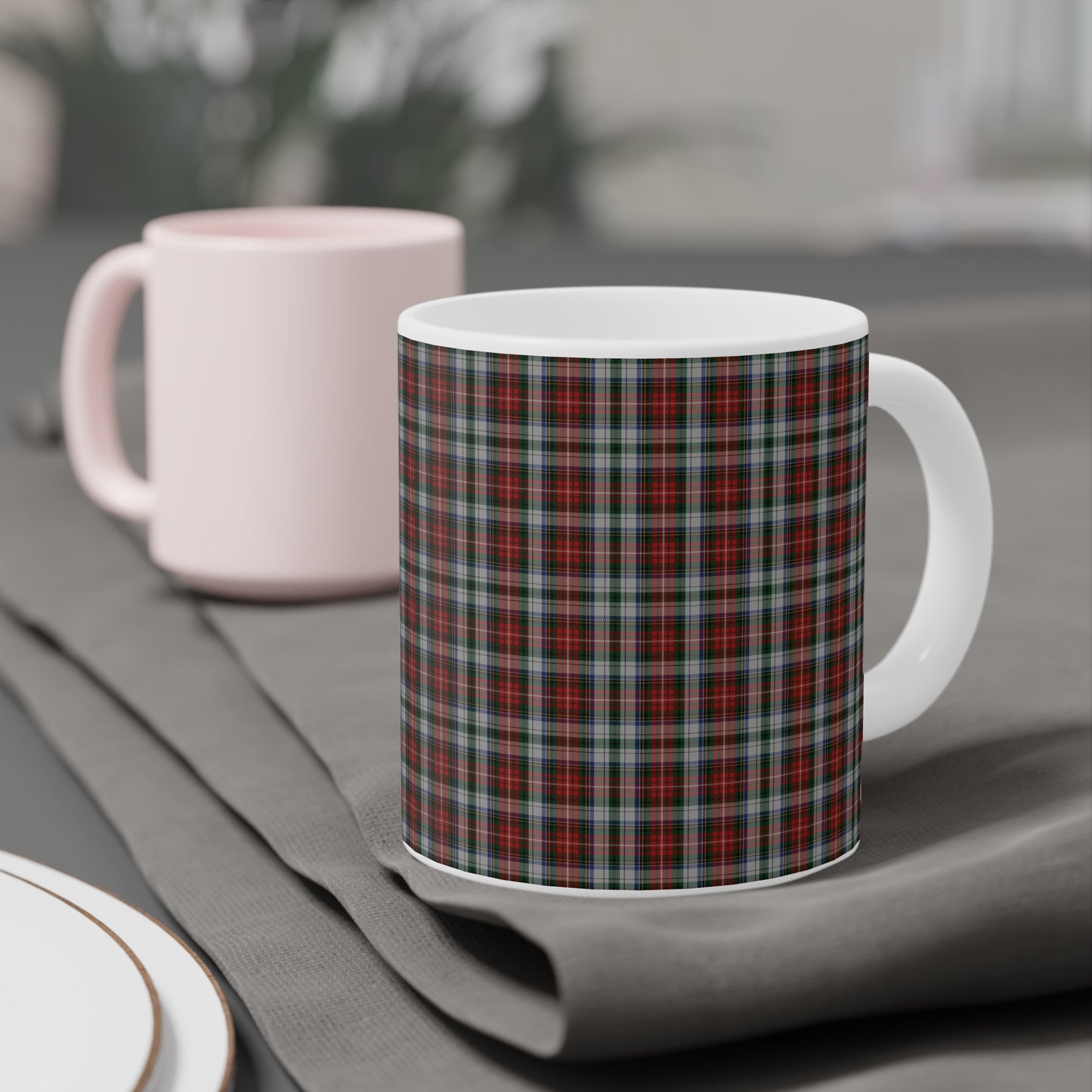 Tartan Mug - Stewart Tartan, Scottish, Various Sizes