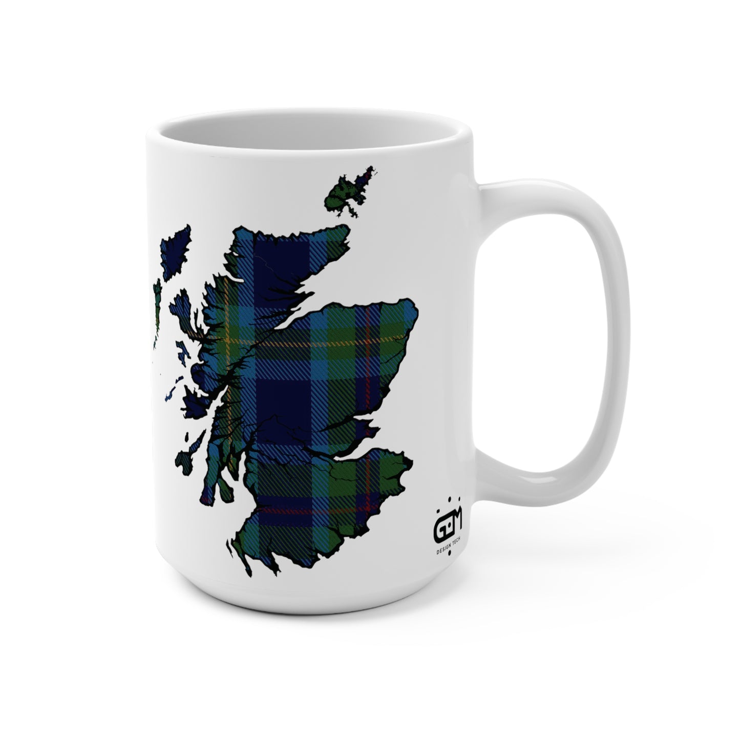 Scotland Map Mug 15oz, Miller Tartan