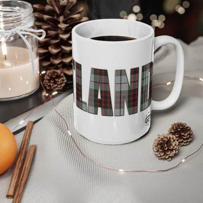 Scotland Tartan Mug - Fraser, Coffee Cup, Tea Cup, Scotland, White