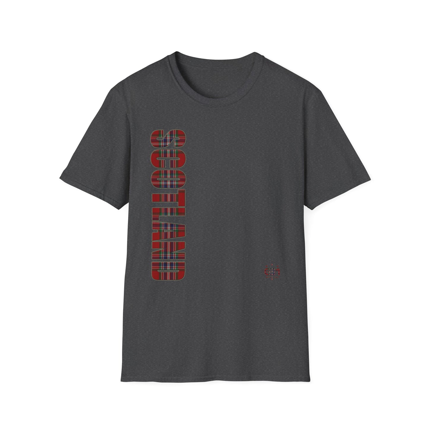 Tartan Scotland Lettering Softstyle Unisex T-Shirt, MacFarlane Tartan Tee