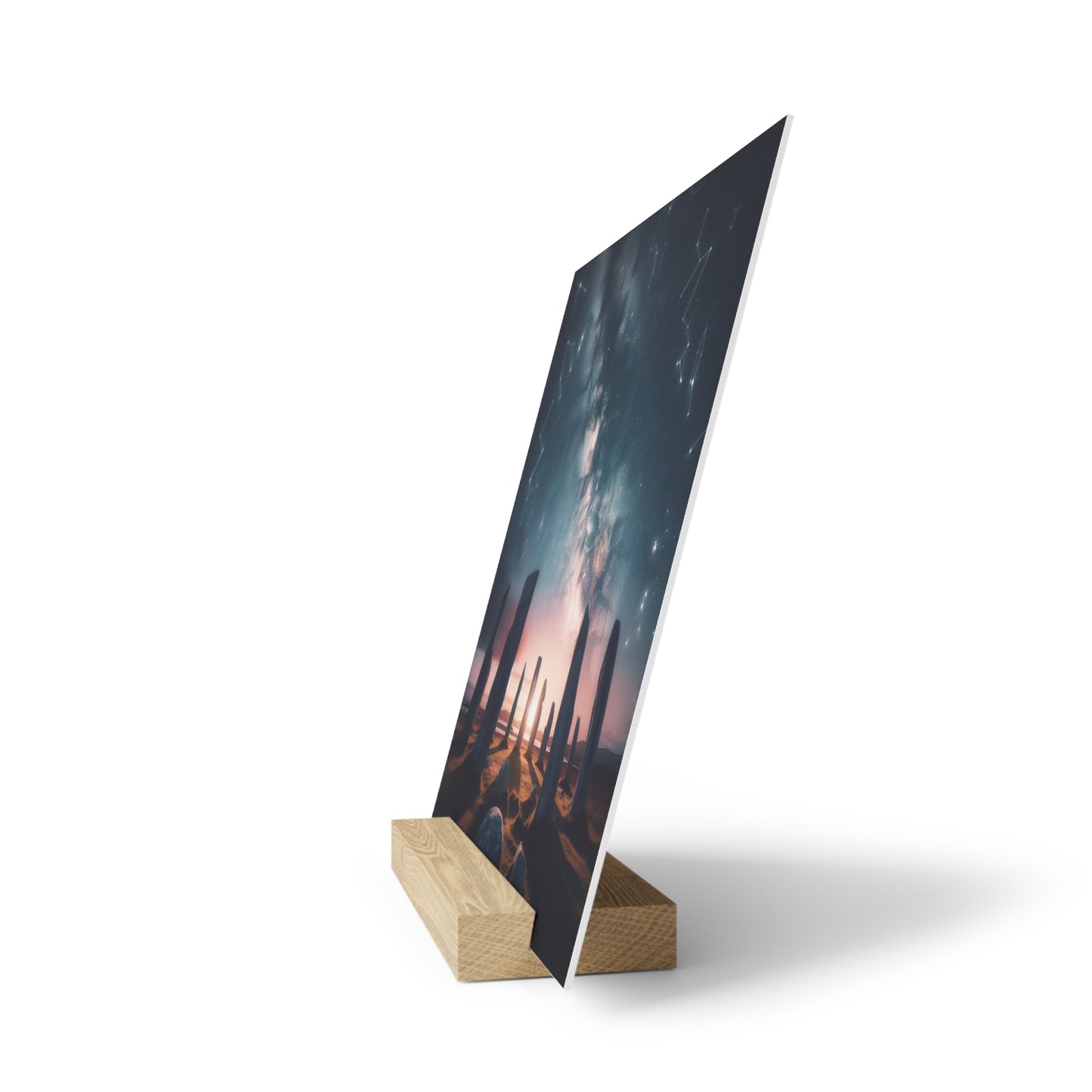 Scenic Collection Gallery Stand Callanish Standing Stones, Oak Picture Stand, Scotland Art, Scenery, Landmarks, Various Sizes