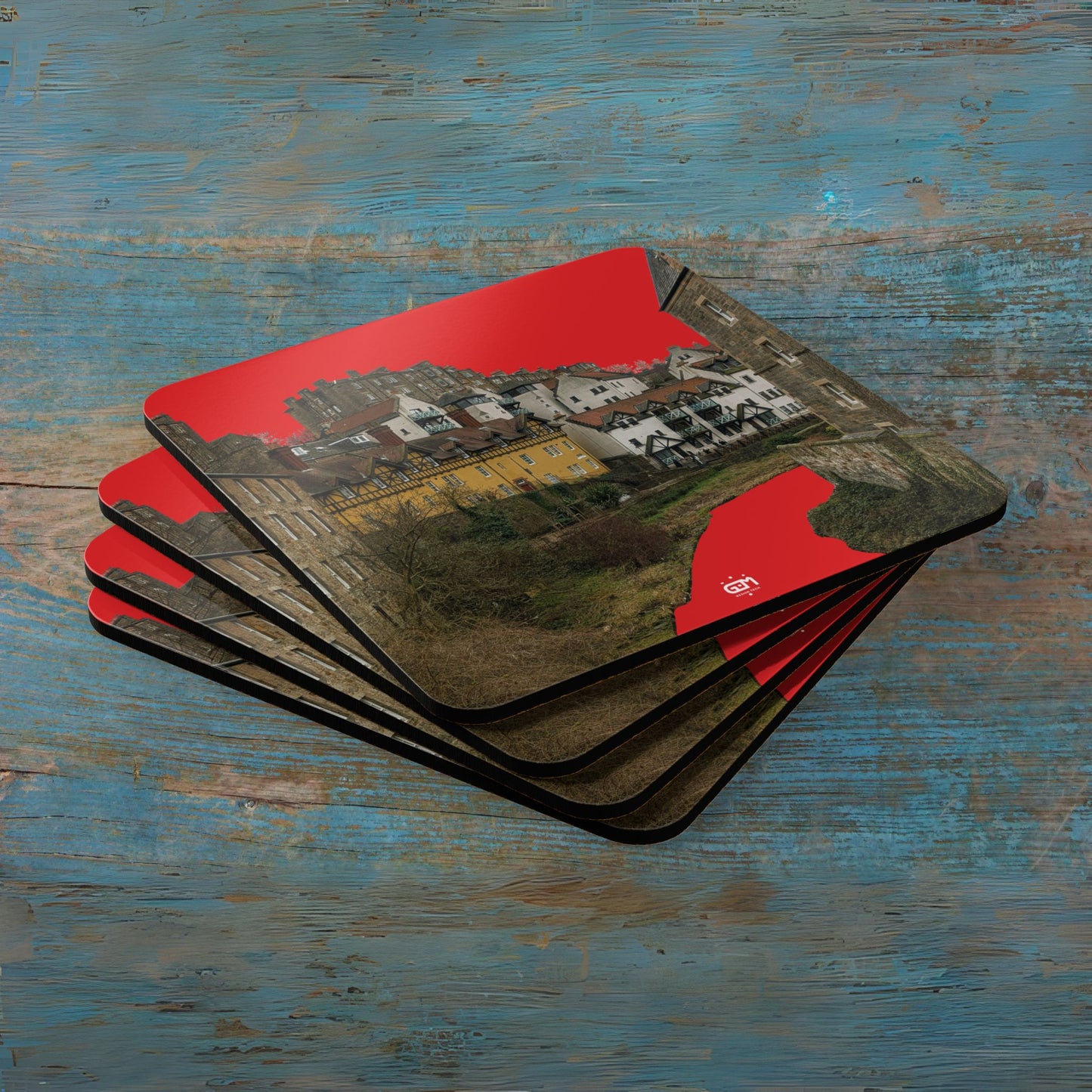 Scotland Up Close Cork Coaster Set - Photo Silhouettes