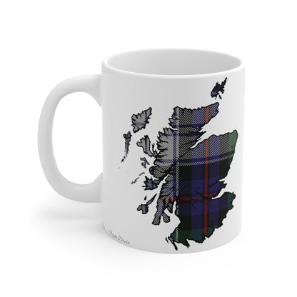 Scotland Map Mug 11oz, Argyle Dress Tartan