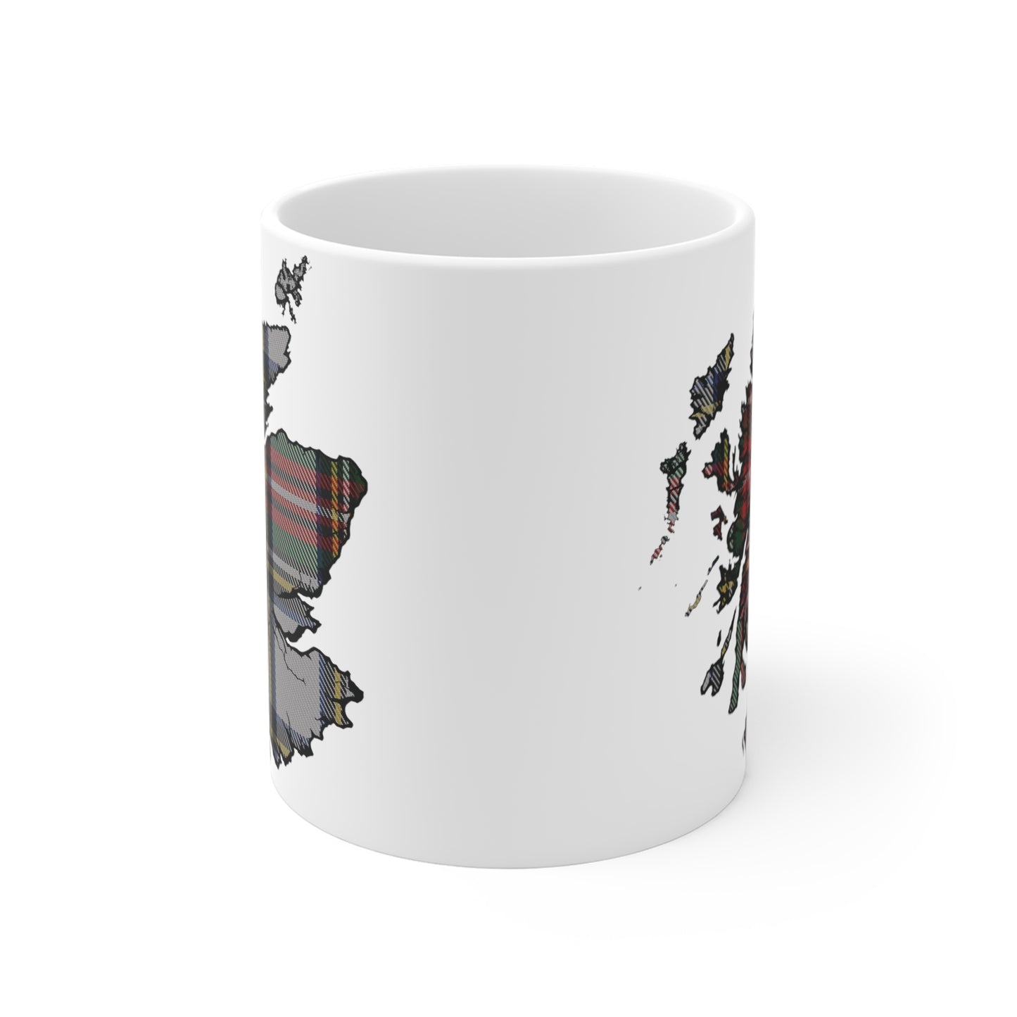 Scotland Map Mug 11oz, Stewart Dress Tartan