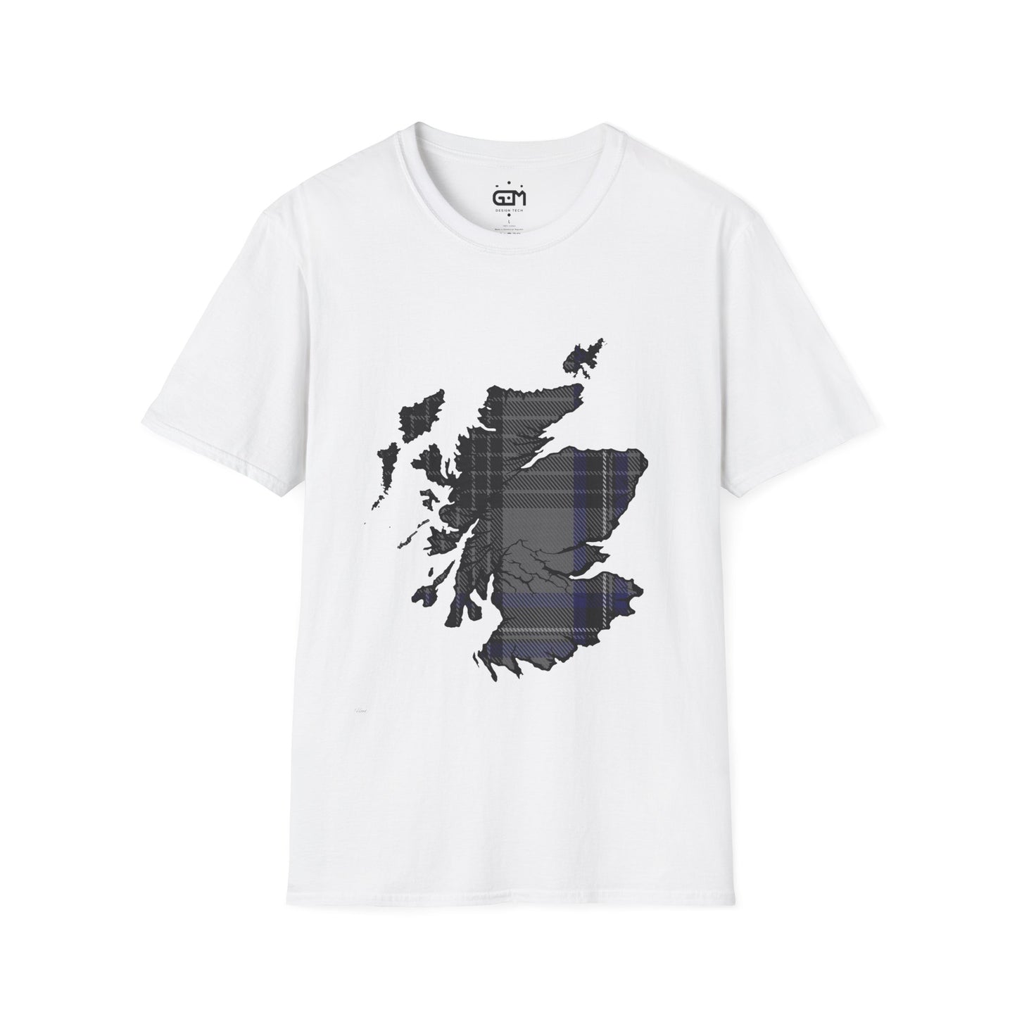 Scotland Tartan Map Softstyle Unisex T-Shirt - Hood Tartan Tee