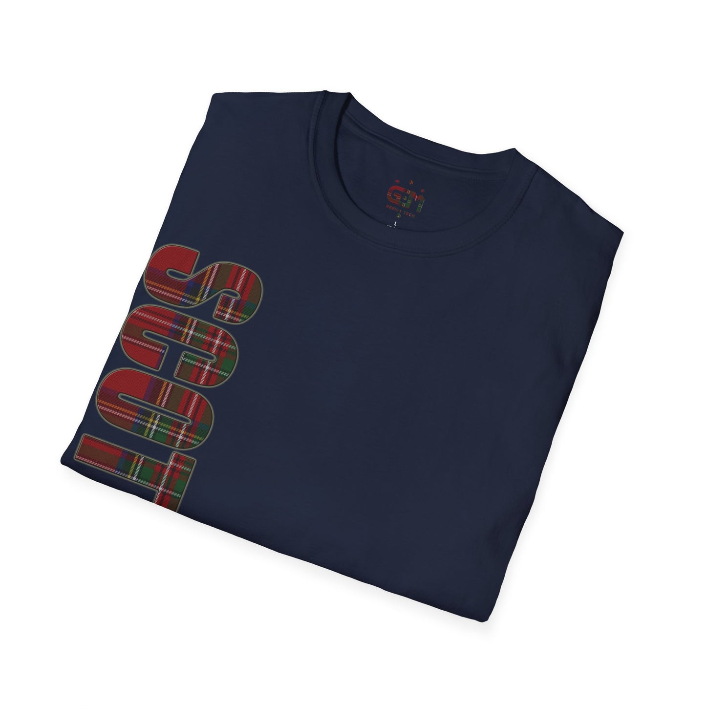 Scotland Lettering Stewart Royal Tartan Softstyle T-Shirt, Unisex Tee, Various Colours