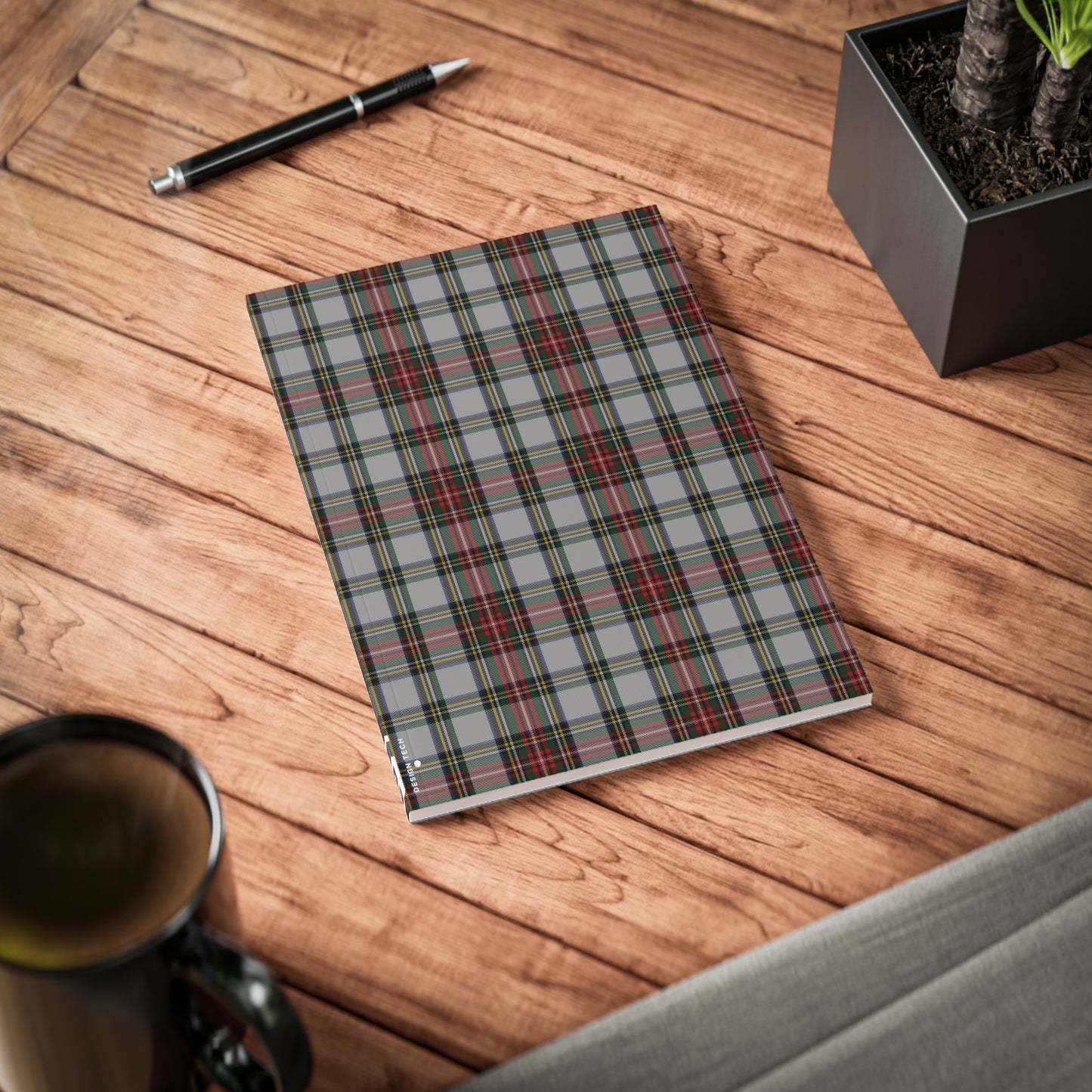 Scottish Tartan Softcover A5 Notebook - Stewart Dress