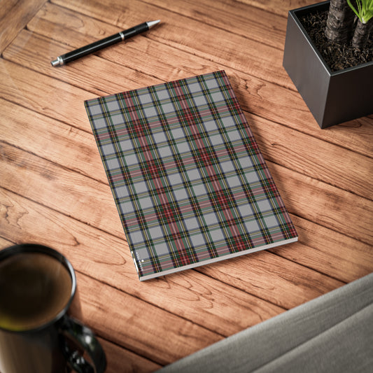 Scottish Tartan Softcover A5 Notebook - Stewart Dress