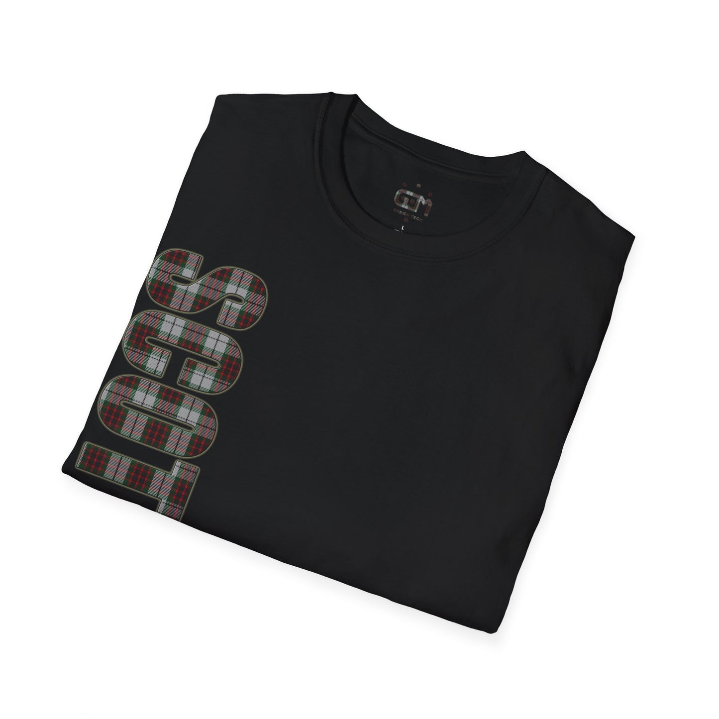 Scotland Lettering Fraser Tartan Softstyle T-Shirt, Unisex Tee, Various Colours