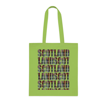 Reversible Scotland Tartan Map Cotton Tote Bag - Stewart Tartan