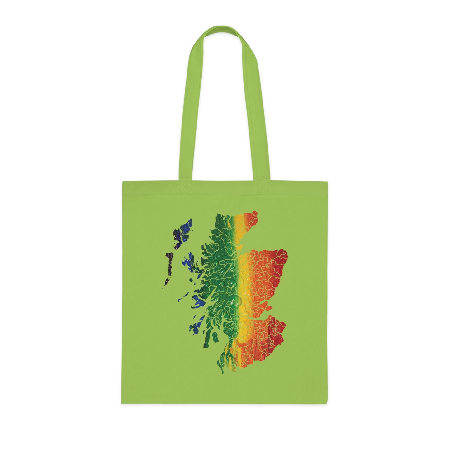 Scotland Pride Rain Clan Map Cotton Tote Bag