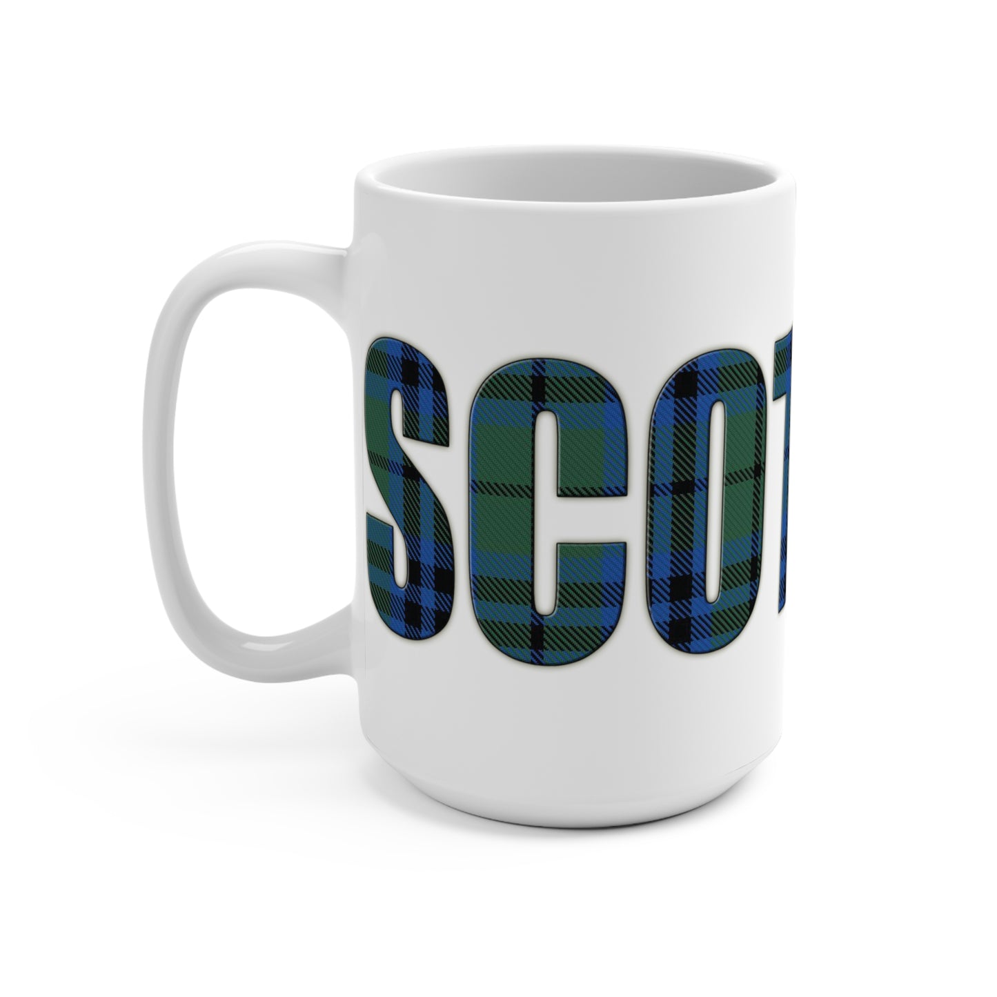 Scotland Lettering Tartan Mug 15oz, Keith Tartan