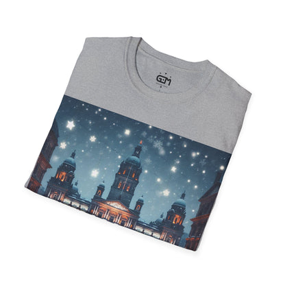 Glasgow George Square Winter Softstyle T-Shirt, Unisex Tee, Scotland Shirt, Scottish Landmark, Nature, Scenery, Various Colours