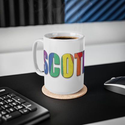 Scotland Lettering Pride Road Mug, White