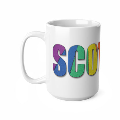 Scotland Lettering Pride Road Mug, White