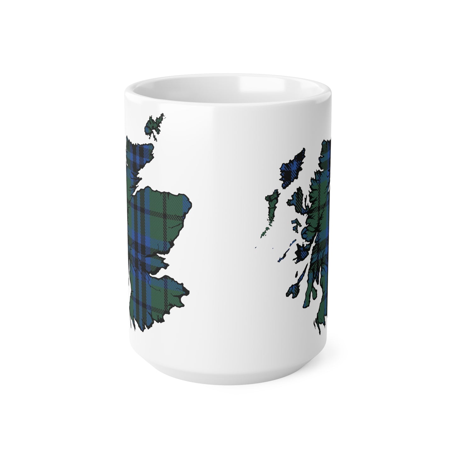 Keith Tartan Scotland Map Mug, Coffee Cup, Tea Cup, Scotland, White