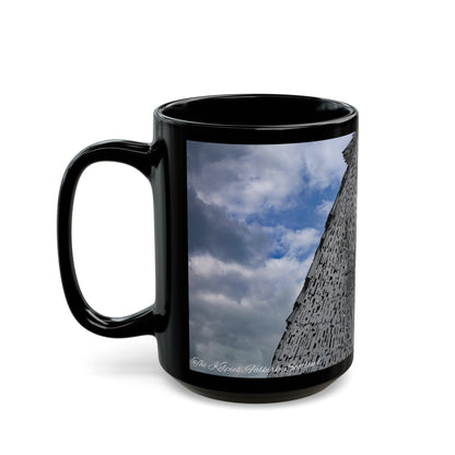 Kelpies Photo Mug, Coffee Cup, Tea Cup, Scottish Art, Scottish Landmarks, Scottish Nature, Black