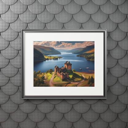 Urquhart Castle Fine Art Print, Scotland Art, Paper Frame, Various Sizes, Horizontal