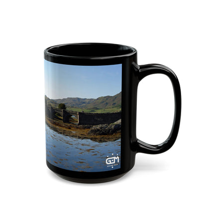 Eilean Donan Castle Photo Mug, Coffee Cup, Tea Cup, Scottish Art, Scottish Landmarks, Scottish Nature, Black