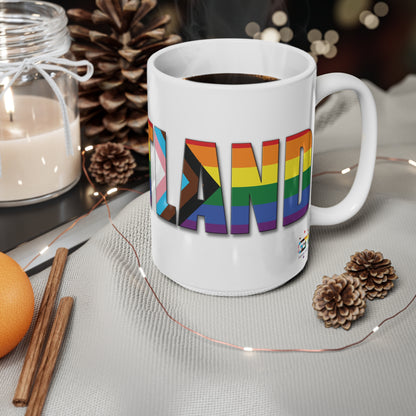 Scotland Lettering Pride Progress Mug, White