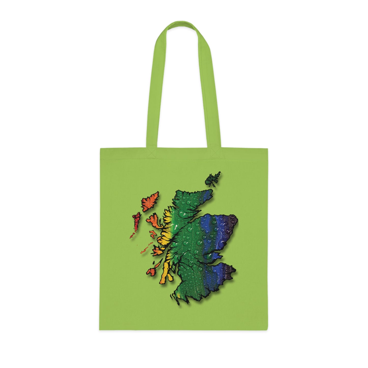 Scotland Pride Rain Map Cotton Tote Bag