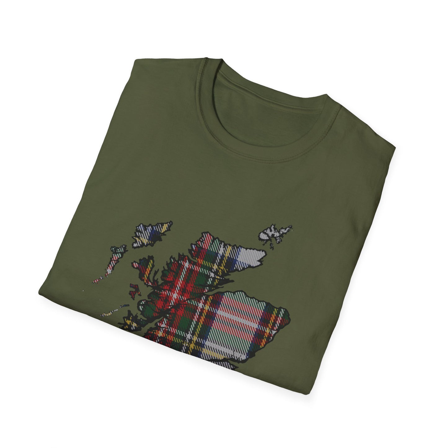 Tartan Ecosse Carte Softstyle T-Shirt Unisexe - Stewart Dress Tartan Tee 