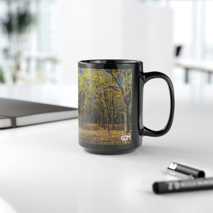 Autumn in Scotland Photo Mug, Coffee Cup, Tea Cup, Scottish Art, Scottish Parks, Scottish Nature, Strathclyde Country Park, Black