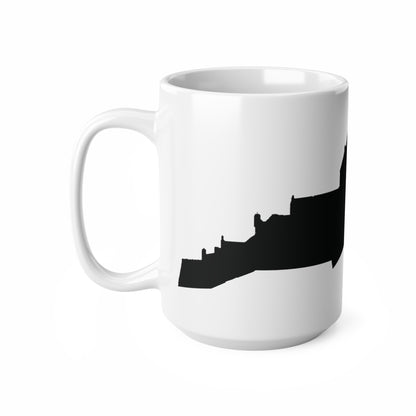 Edinburgh Castle Silhouette Art Mug, White