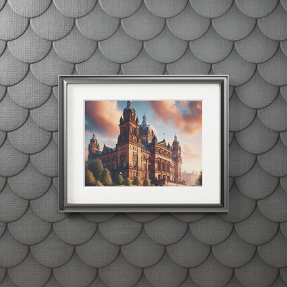 Glasgow's Kelvingrove Fine Art Print, Scotland Art, Paper Frame, Various Sizes, Horizontal