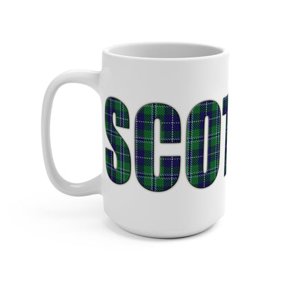 Scotland Lettering Tartan Mug 15oz, Douglas Tartan