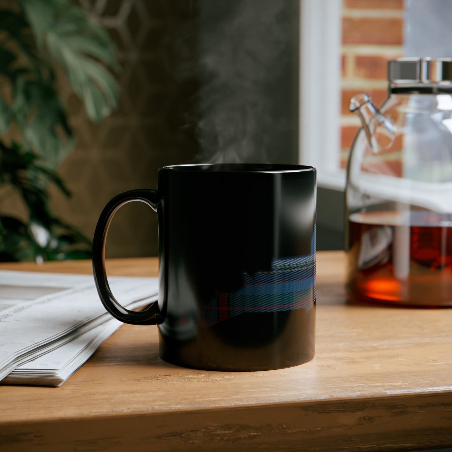 Tartan Edinburgh Castle - Anderson Old Mug, Black